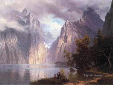 風景 Painting - シエラネバダ アルバート ビアシュタット山の風景